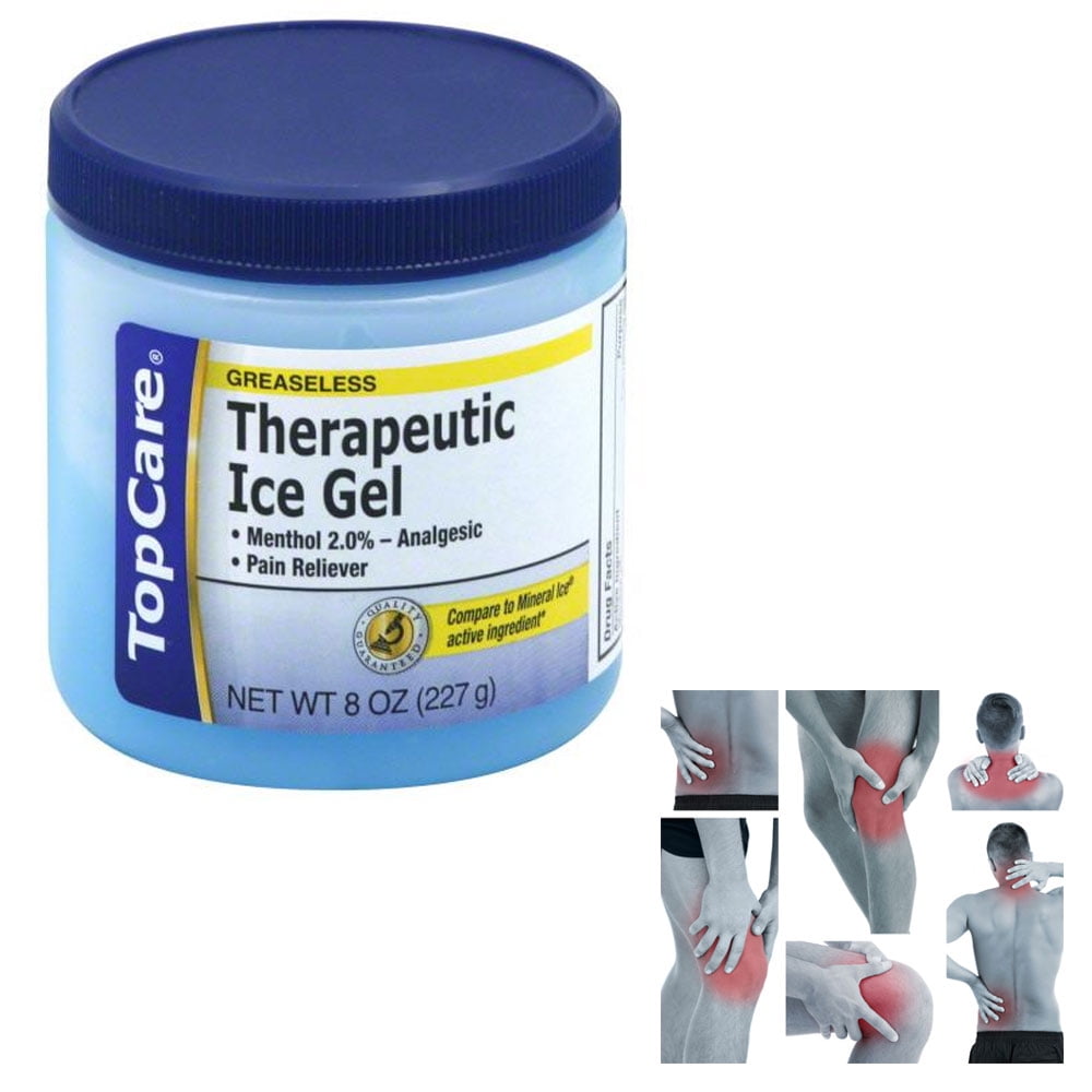 Ice Pain Gel Cream 8oz Headache Sore Muscle Menthol Rub Analgesic - Walmart.com