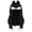 black, variant on Hsqqdc Viking Style Plush Wolf Head Hat, Animal Winter Hood with Earflaps for Adults, Black, 20x60 cm, 1 Piece