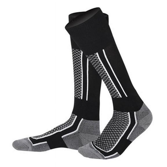 5 Pairs Ski Socks Thick Cotton Sports Snowboard Cycling Skiing Soccer Socks Men Women Running Hiking Skiing Socks-C