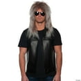 thumbnail image 2 of Adults Brown & Grey Rocker Wig, 2 of 3
