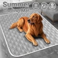 thumbnail image 4 of Extra Large Dog Cooling Mat 2.0 150×100cm Self Cooling Pet Pad Fabric Thermochromic Color Changing Cooling Blanket for Dogs Cats Summer Bed Indoor Outdoor Anti-Slip Washable, 4 of 9
