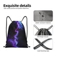 thumbnail image 4 of Saiise Purple And Blue Nebula Pattern Sports Drawstring Backpack - String Swim Gym Bag with Wet Proof Pocket for Women&Men-Small, 4 of 6