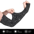 thumbnail image 3 of Daiia Spider Web Black UV Sun Protection Arm Sleeves - Cooling Compression Arm Sleeve - Sports & UV Arm Sleeves for Men & Women, 3 of 8