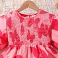 thumbnail image 2 of Bnwani Dresses for Girls Puff Sleeve Round Neck Girls Dresses Comfortable Dress Red Sizes 8-12, 2 of 9
