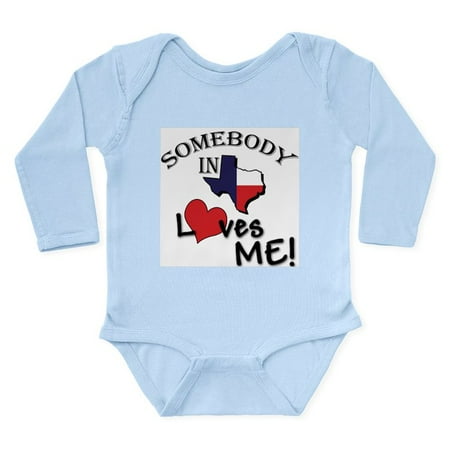 

CafePress - Somebody In Texas Loves Me Infant Creeper Long Sle - Long Sleeve Infant Bodysuit