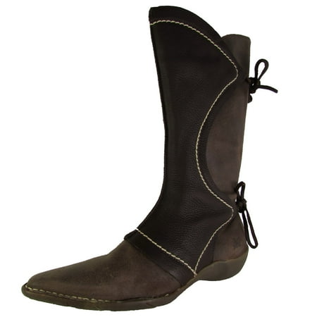 El Naturalista Women N581 Elfos Mid Calf Zipper Boot Shoe, Brown, 36 EU/6 B(M)