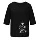 thumbnail image 2 of Blusas de Manga Corta para las Mujeres Impresas Cuello Redondo Camiseta Casual, Blusa de Algodón de Imitación para las Mujeres, 2 of 4