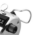 thumbnail image 2 of Stainless Steel Mechanical Hand Tally Counter with 4-Digit Display (0000-9999 Range), Battery-Free Palm Clicker for Efficient Crowd/Warehouse/Station Counting – Features Rotary Zeroing, Anti-Jam, 2 of 6