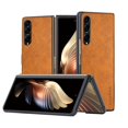 thumbnail image 2 of 1pc Phone Case With Premium Leather Cover Retro Design Full Protective Phone Case For Samsung Galaxy Z Fold 4 Fold4 5G, 2 of 5