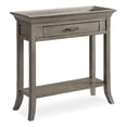 thumbnail image 1 of Leick Home Traditional Wood Tray Edge Console Hall Stand in Smoke Gray, 1 of 7