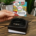 thumbnail image 6 of Retro Comic Superhero Happy Birthday Gift For Teen Boy Braided Vegan Leather Men Bracelet, 6 of 7