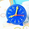 thumbnail image 4 of ZheElen Educational Clock Plastic Learning Hour Minute Second Time Kindergarten Nursery Teaching Intelligence Activities Toys Blue, 4 of 8