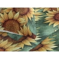 thumbnail image 3 of Ambesonne Floral Quilted Bedspread Set 3 Pcs, Sunflowers Pattern Summer, Twin, Burnt Orange Laurel Green, 3 of 4