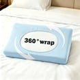 thumbnail image 6 of Disposable Pillow Case Covers(Pack of 2),Soft Non Woven Fabric Hygienic Breathable for Travel,Pillow Cases Disposable 19''Width x 33''Length (Light Blue), 6 of 7