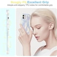 thumbnail image 6 of for iPhone 12 Case[iPhone 12 Clear Glitter Case][with 1*Screen Protector][Cute Laser 3D Water Ripple]Bling Luxury Wave Shape Shockproof Soft TPU Cover Case for Women Girl Slim Phone Case(White), 6 of 14