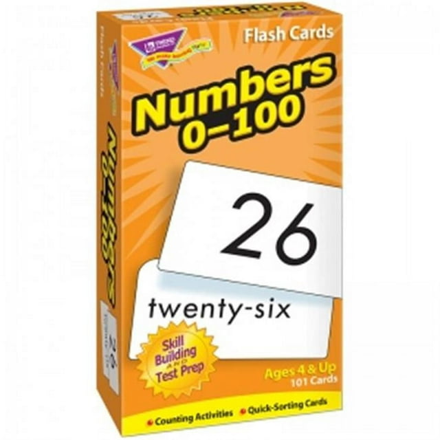 Trend Entreprises T-53107BN Cartes Flash - Numéros 0-100 & 44; 101 par Pack - Pack de 3