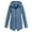Dark Blue, variant on LoyisViDion Coat Women Casual Solid Jacket Outdoor Plus Size Hooded Windproof Loose Coat Khaki 6(S)