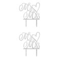 thumbnail image 2 of Bearachild And Wedding Cake Toppers Oro Plata Negro Multi-Estilo Brillo Acrílico Novia Novio Wedding Cake Decoración Suministros Type2 NO2, 2 of 3