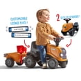 thumbnail image 3 of Tractor Ride-On Toy Falk Case CE con remolque, rastrillo y pala, 3 of 4