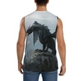 thumbnail image 4 of Fotbe Valley Gray Dragon Men's Camiseta sin Mangas Estampada para Hombres, Playera Casual para Gimnasio, Entrenamiento, Playa-Small, 4 of 7
