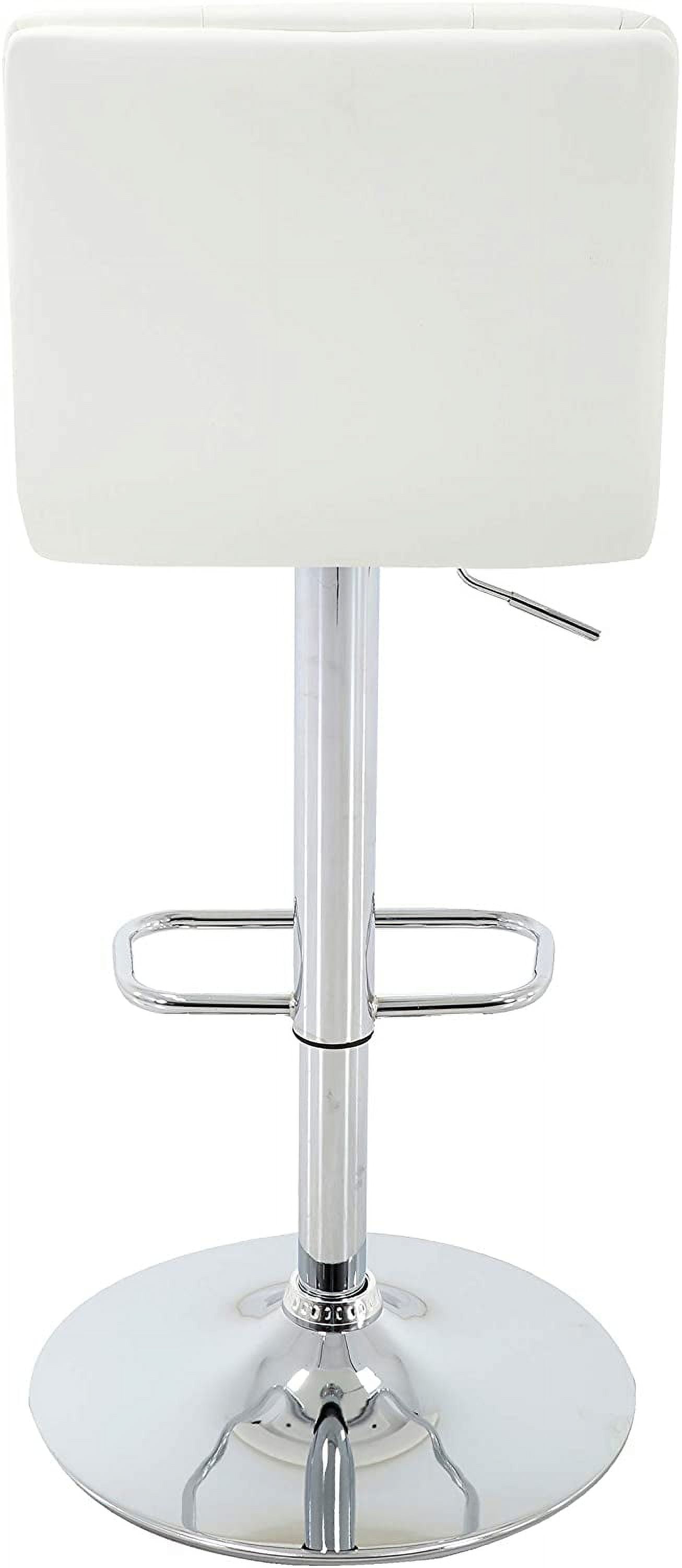 Atayal Tufted PU Leather Adjustable Height Barstool with Chrome