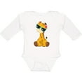 thumbnail image 3 of Inktastic Cute Giraffe, Giraffe with Sunglasses, Cute Animal Boys or Girls Long Sleeve Baby Bodysuit, 3 of 5