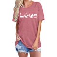 thumbnail image 3 of Graphic Tees for Women T-Shirts Cat T Shirts For Women Cute Cat Graphic Tees Cat Lover Shirt Summer Short Sleeve Tops Pink L, 3 of 4