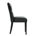 thumbnail image 2 of Side Dining Chair, Set of 2, Black, Faux Vinyl Leather, Kitchen Cafe Bistro Hospitality Restaurant, Modern Contemporary HB34961, 2 of 4