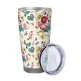 thumbnail image 2 of Bingfone Bird Butterfly Rose for 20 Oz Stainless Steel Travel Mug Double Wall Water Coffee Cup for Home,Office, Outdoor Works Great for Ice Drinks and Hot Beverage-Without Straw, 2 of 8