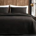 thumbnail image 3 of Wonderful Bedding Wood-Grain Velvet 3-Piece Quilt Set, 3 of 8