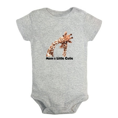 

Mam s Little Cutie Funny Rompers For Babies Animal Giraffe Pattern Jumpsuit Newborn Baby Unisex Bodysuits Infant Jumpsuits Toddler 0-24 Months Kids One-Piece Oufits