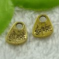 thumbnail image 2 of HOOUN 280 pcs gold plated SHARE charms 14x12mm B1997, 2 of 2
