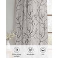 thumbnail image 6 of Black Grey Branches Sheer Curtains 45 Inch Length 2 Panels Set for Living Room/Bedroom, Vintage Art Farmhouse Kitchen Curtains Grommet Semi-Sheer Curtains Drapes Voile Window Treatments 42"x45"x2, 6 of 7