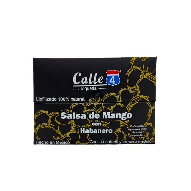 Salsa de Mango con Habanero Liofilizado Natural Calle Cuatro 250 gr Calle 4 Salsa