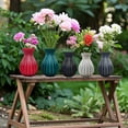 thumbnail image 5 of Nordic Style Plastic Flower Vase Unbreakable Imitation Ceramic Decorative Hydroponic Vase for Modern Home Living Room and Office Decor Black, 5 of 7