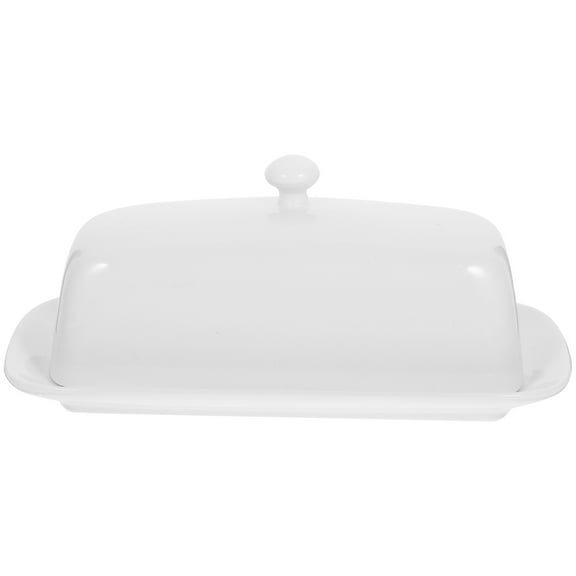 MLINS Ceramic Butter Dish With Lid Porcelain Covered Butter Dish Butter Keeper Includes Tray With Cover(Random color)