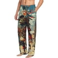 thumbnail image 6 of Kdxio Tribal Futuristic Warrior Print Men's Sleep Pajama Pant Lounge Pants with Pockets-Medium, 6 of 6