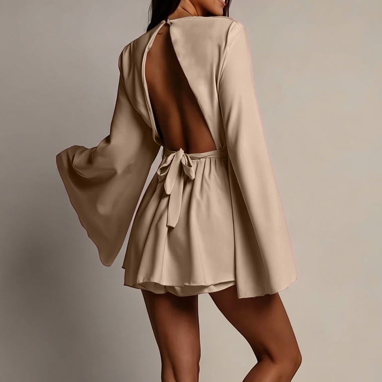 silky satin high neck long sleeve cutout party mini dress Chic Era Satin And Mesh Long Sleeve Mini Dress