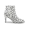 thumbnail image 3 of BLISSFUL STEP Women's Polka Dots Stiletto Heel Ankle Boots White 6, 3 of 7