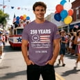 thumbnail image 3 of 250 Anniversary USA Polo Shirt, 250 Anniversary USA Merchandise Printed Short Sleeve T-Shirt Purple Size XL, 3 of 5