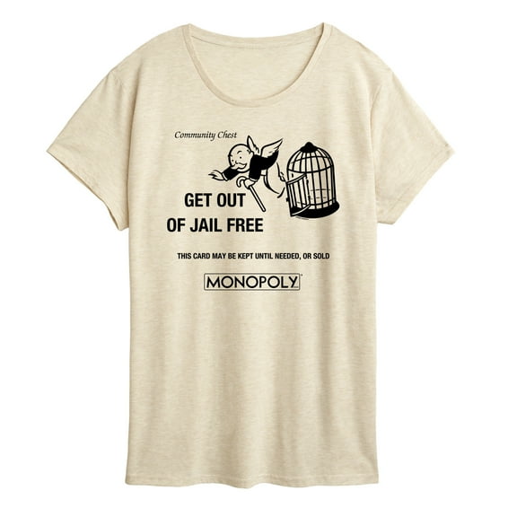 Monopoly - Get Out Of Jail Free - Women's Short Sleeve Graphic T-Shirt