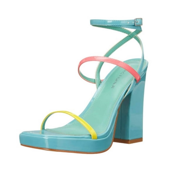 ACRES Women's Strappy Ankle Wrap Platform Heel Sandals