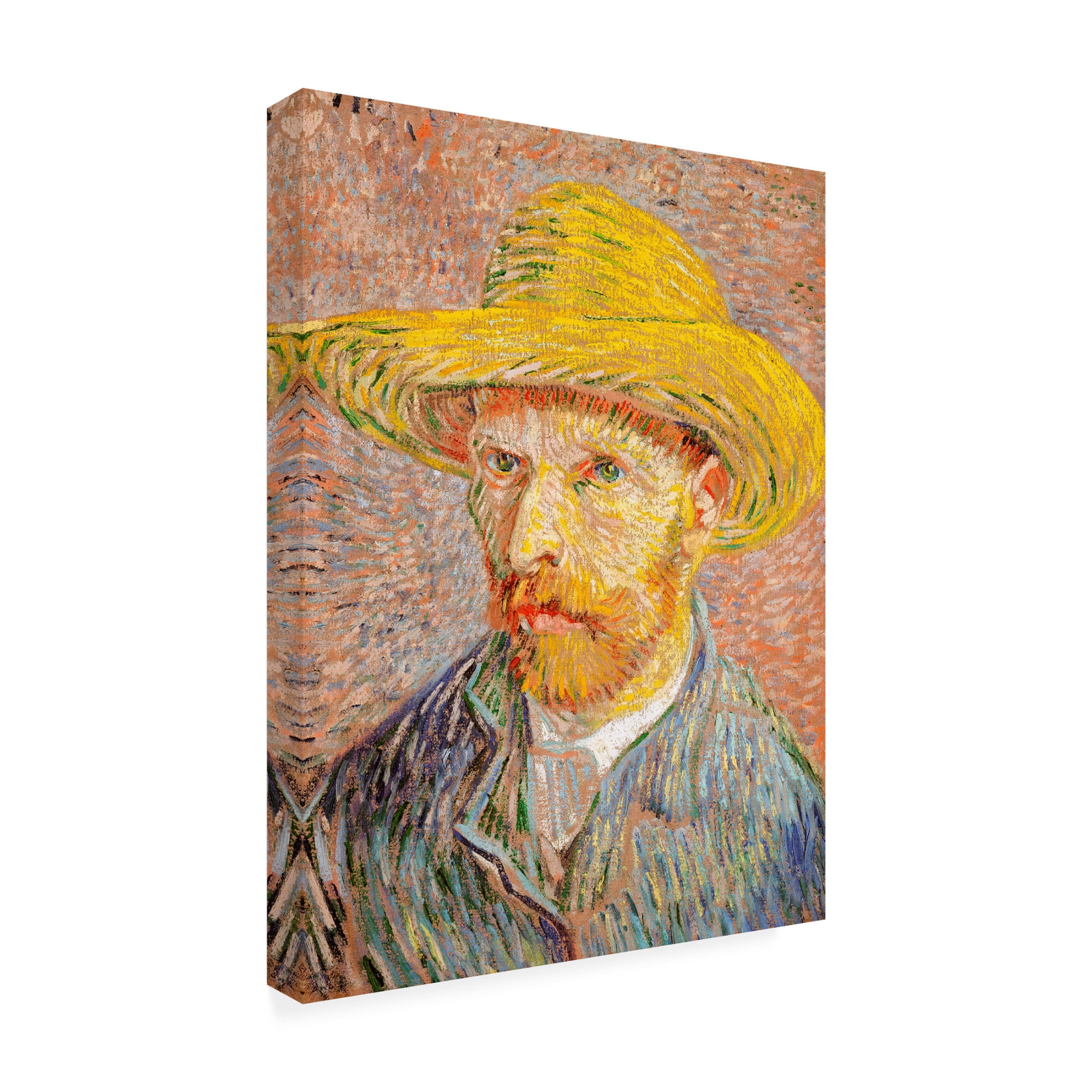 Trademark Fine Art Pictufy Self Portrait With Straw Hat Canvas Wall Art