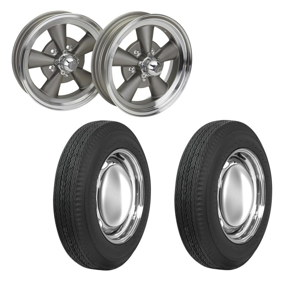 ET Vintage 15x4 Inch Front Gasser Wheel/Tire Set, 56015, 4.75 BP