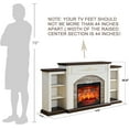 thumbnail image 4 of Antique White Electric Fireplace TV Stand – Vintage Entertainment Console for TVs Up to 80", 4 of 9