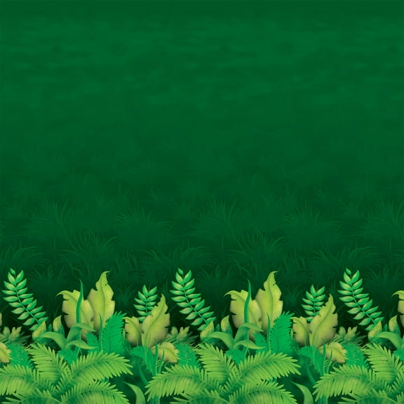 Party Central Pack of 6 Green Jungle Foliage Photo Backdrop Wall Decor 30'