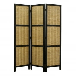 Dark Brown And Natural Willow 3 Panel Room Divider Screen Dark Brown And Natural Willow 3 Panel Room Divider Screen