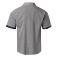 thumbnail image 5 of PEASKJP Western Shirts for Men Stretch Ribbed T-Shirts Fashion Casual Basic Tops,Grey L, 5 of 5