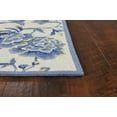 thumbnail image 7 of HomeRoots 353213 20 x 30 in. Polyester Ivory & Blue Area Rug, 7 of 7
