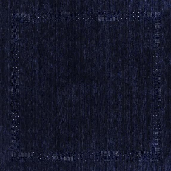 Ahgly Company Machine Washable Indoor Square Abstract Blue Contemporary Area Rugs, 3' Square